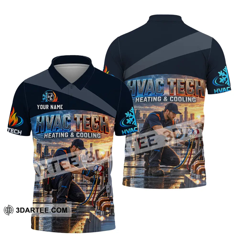 Unisex Shirt - Custom HVAC Tech Shirt - Polo Shirt / S - T-shirt