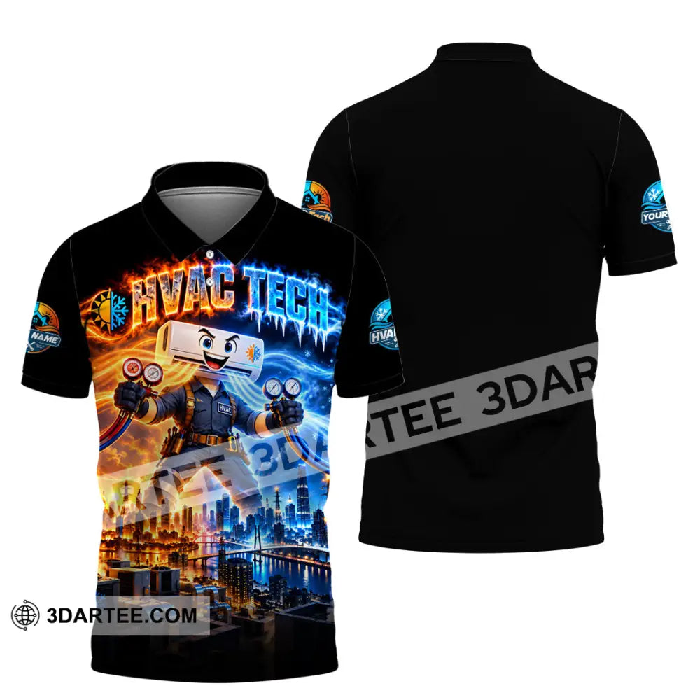 Unisex Shirt - Custom HVAC Tech Shirt - Polo Shirt / S - T-shirt