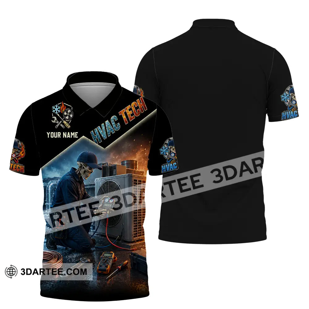 Unisex Shirt - Custom HVAC Tech Shirt - Polo Shirt / S - T-shirt