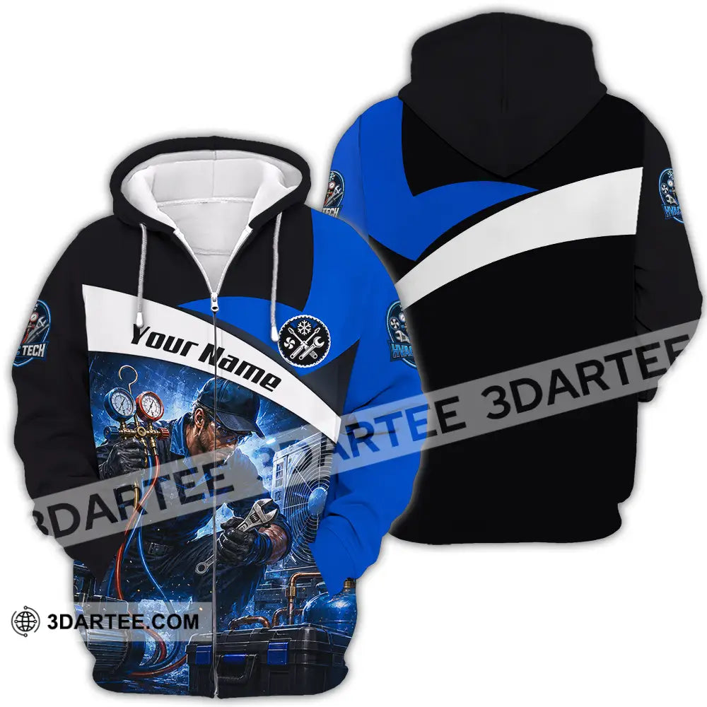 Unisex Shirt - Custom HVAC Tech Shirt - Zipper Hoodie / S - T-shirt