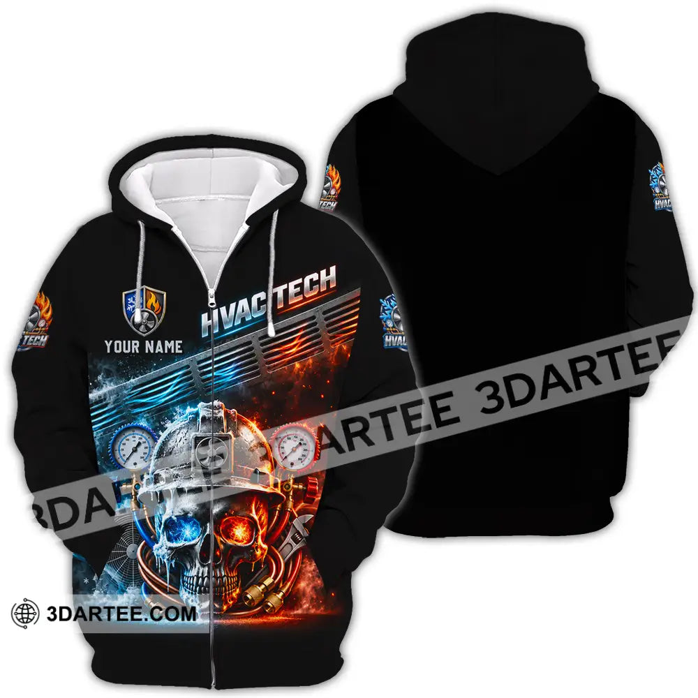 Unisex Shirt - Custom HVAC Tech Shirt - Zipper Hoodie / S - T-shirt