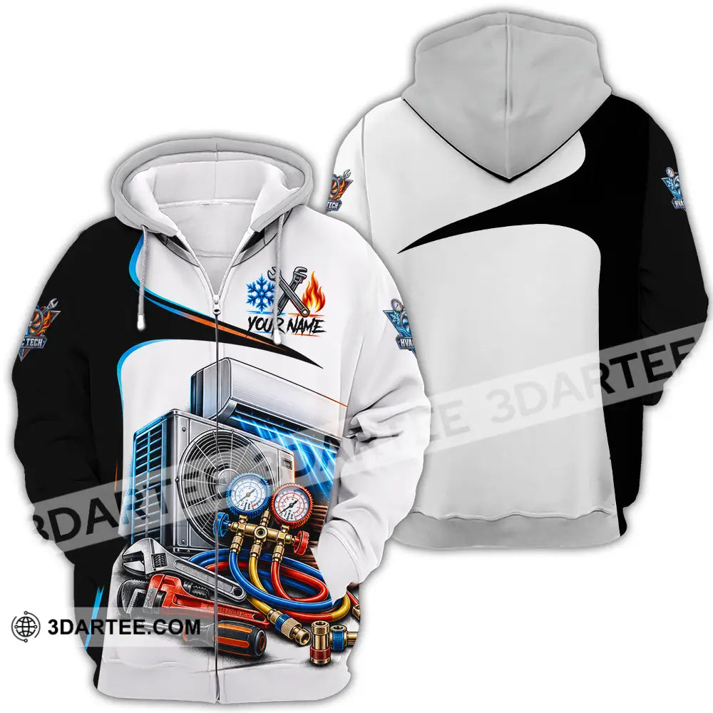 Unisex Shirt - Custom HVAC Tech Shirt - Zipper Hoodie / S - T-shirt
