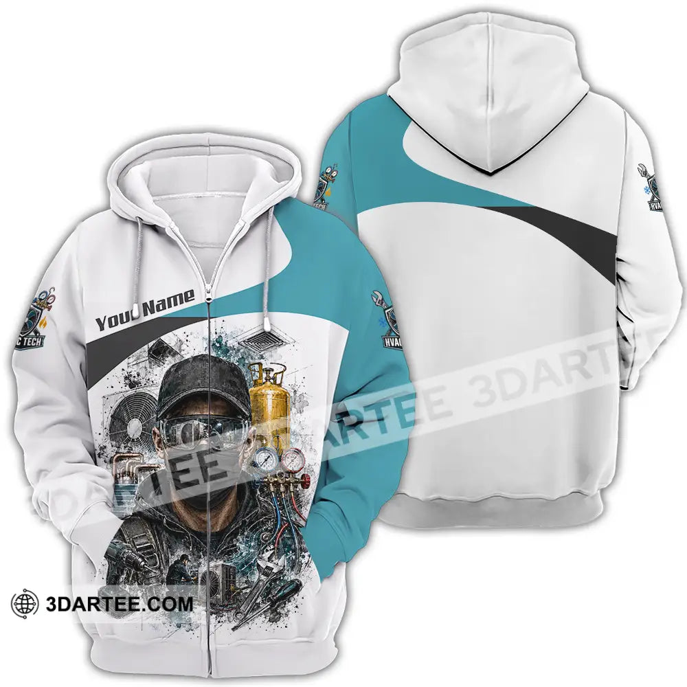 Unisex Shirt - Custom HVAC Tech Shirt - Zipper Hoodie / S - T-shirt