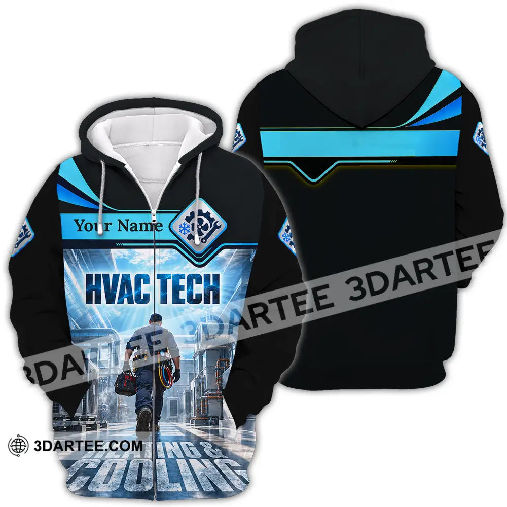 Unisex Shirt - Custom HVAC Tech Shirt - Zipper Hoodie / S - T-shirt