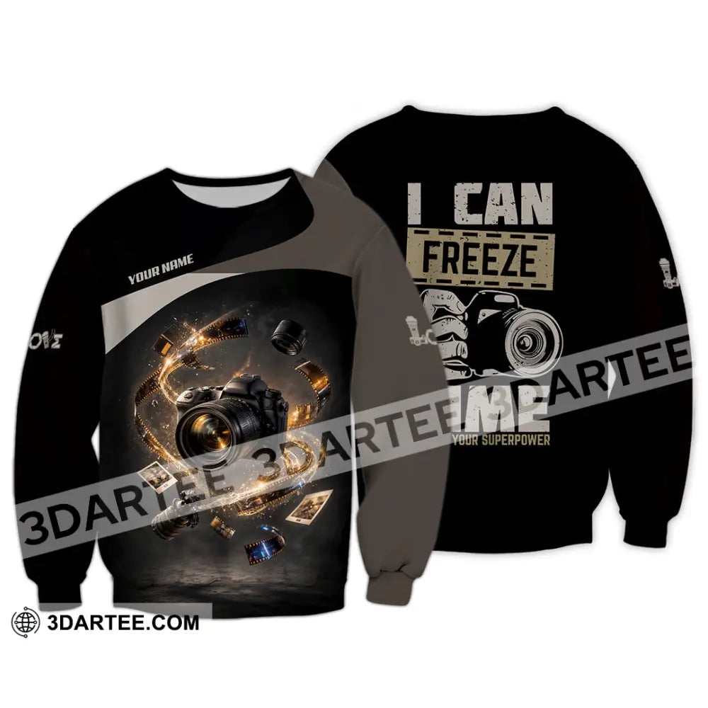 Unisex Shirt - Custom I Can Freeze Time Shirt - Long Sleeve / S - T-shirt