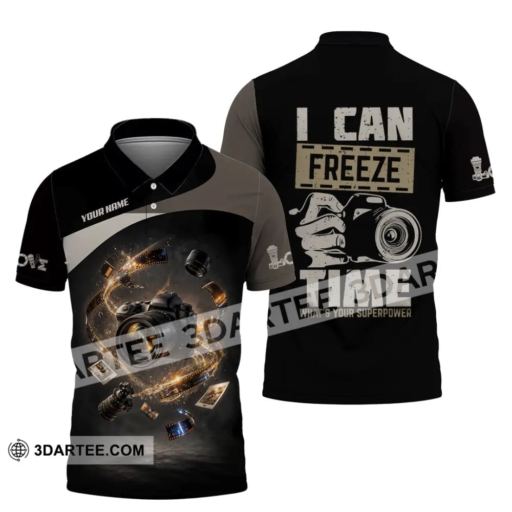 Unisex Shirt - Custom I Can Freeze Time Shirt - Polo Shirt / S - T-shirt
