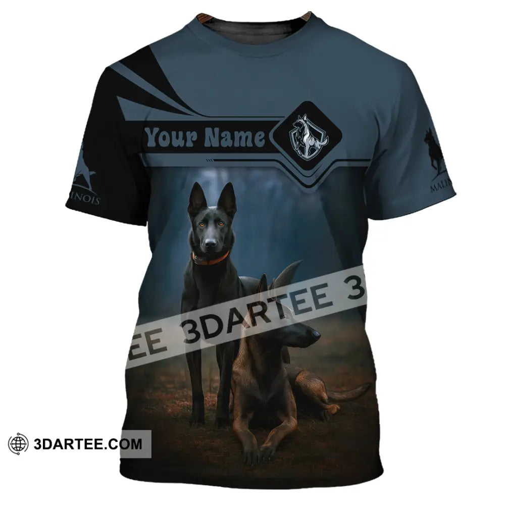 Unisex Shirt - Custom I Love My Belgian Malinois Pet Lover Shirt T-Shirt / S T-shirt