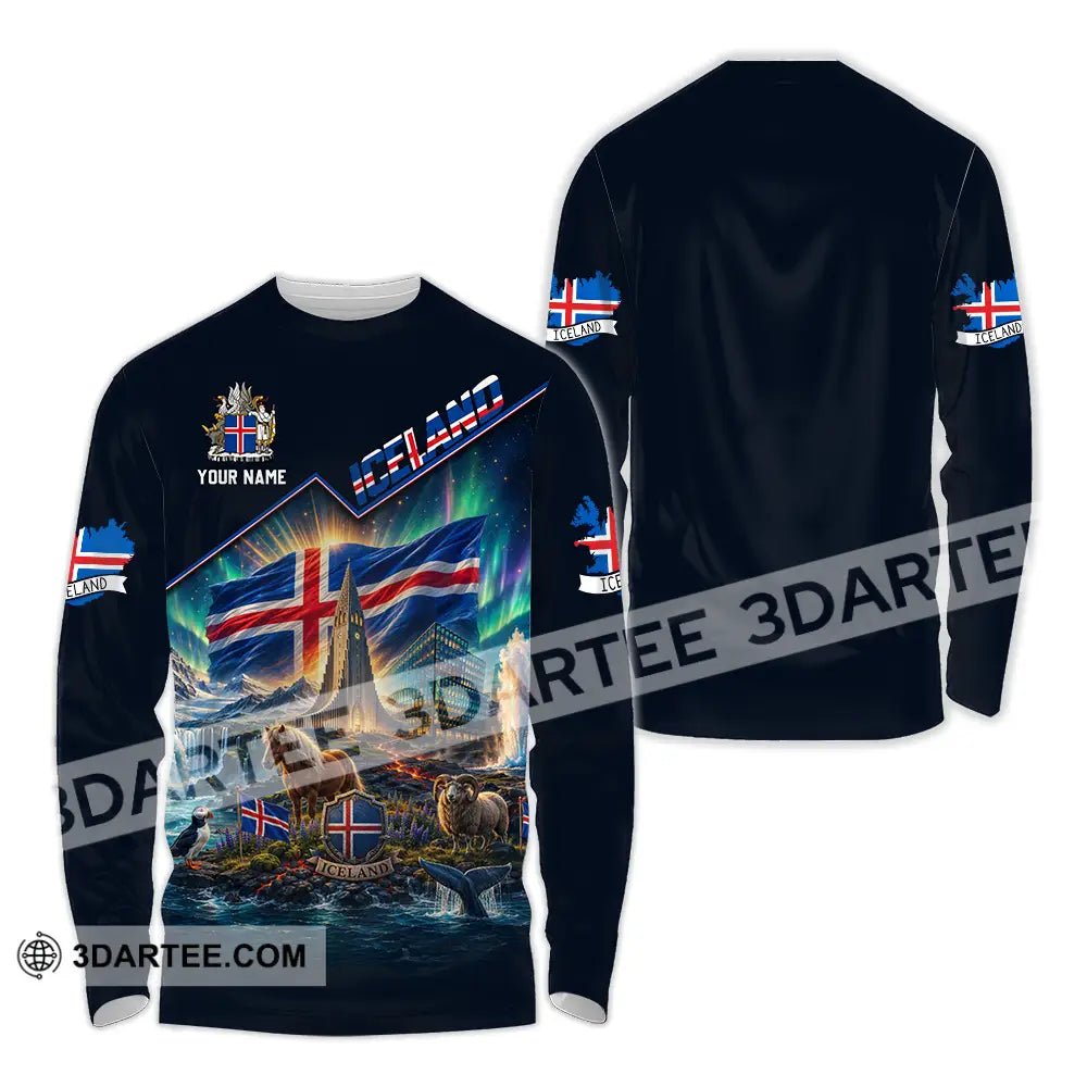 Unisex Shirt - Custom Iceland Shirt - Long Sleeve Shirt / S - T-shirt