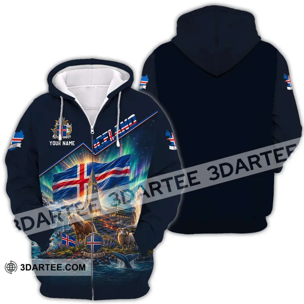 Unisex Shirt - Custom Iceland Shirt - Zipper Hoodie / S - T-shirt