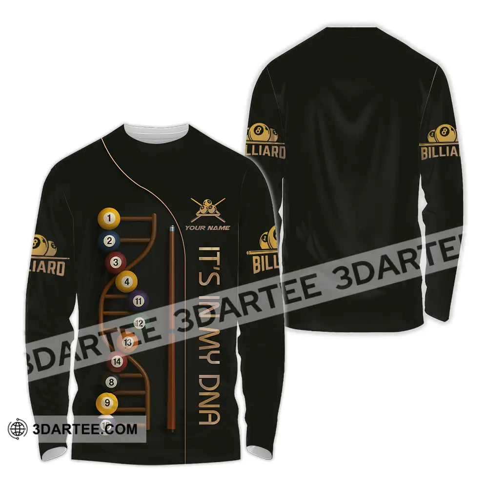 Unisex Shirt - Custom In My DNA Billiard Shirt Long Sleeve Shirt / S T-shirt
