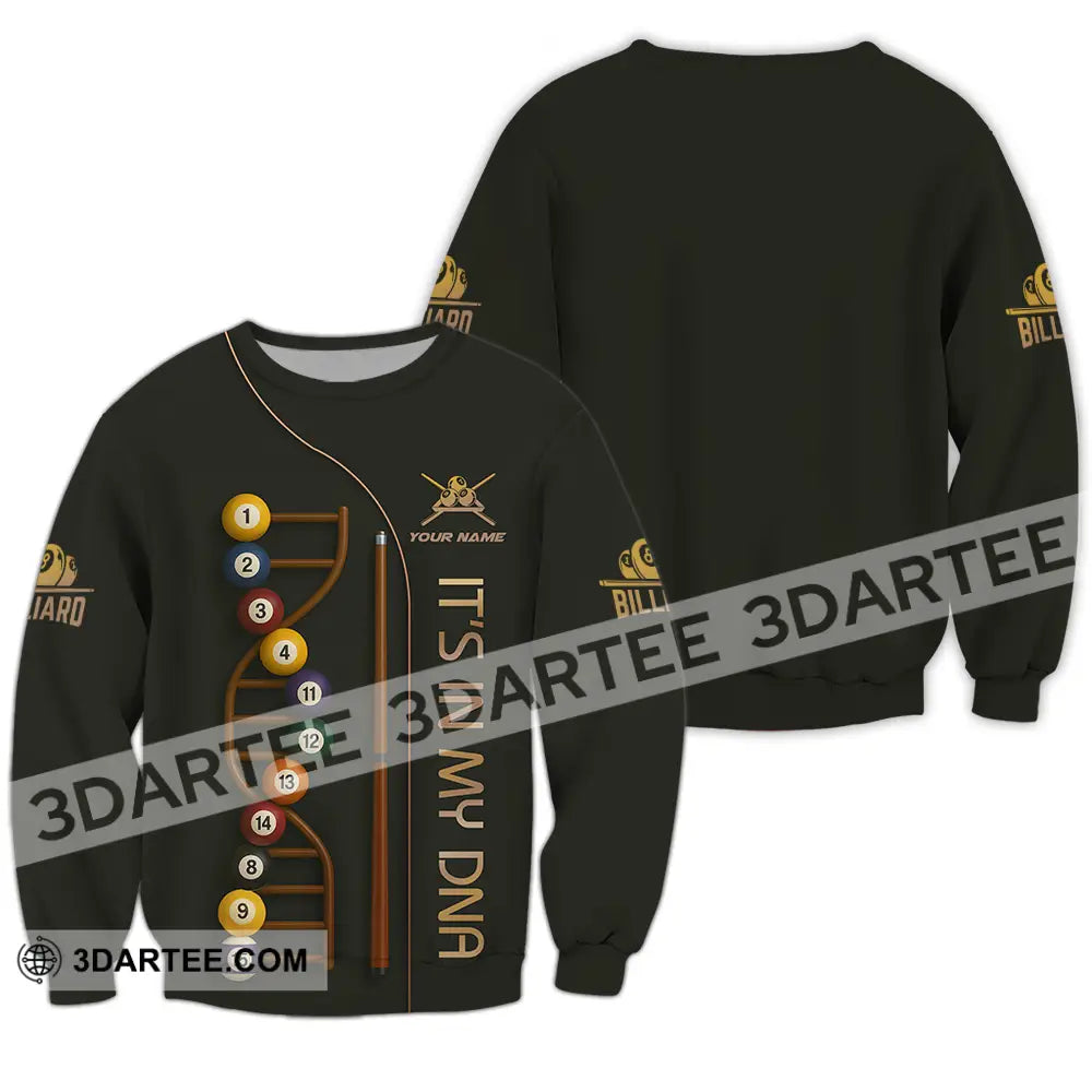 Unisex Shirt - Custom In My DNA Billiard Shirt Long Sleeve / S T-shirt