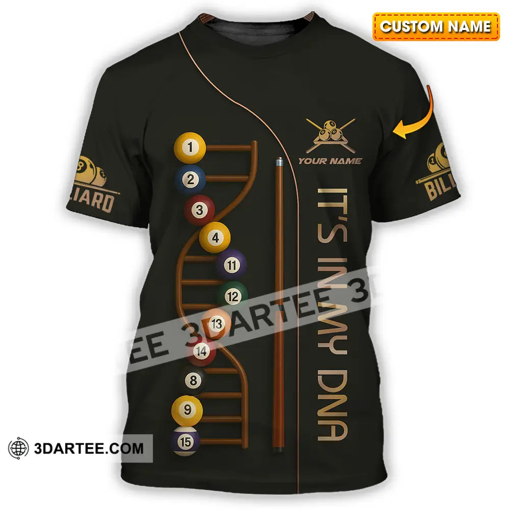 Unisex Shirt - Custom In My DNA Billiard Shirt T-shirt