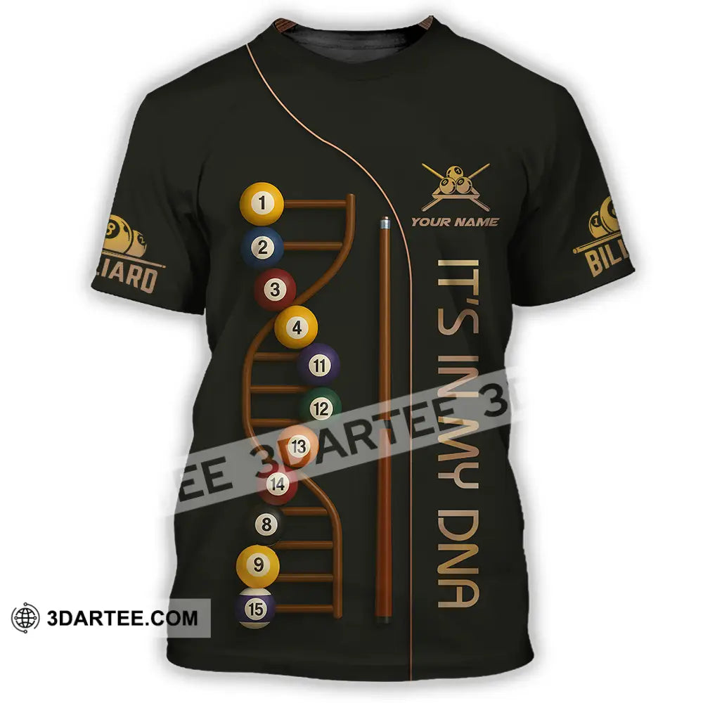 Unisex Shirt - Custom In My DNA Billiard Shirt T-Shirt / S T-shirt