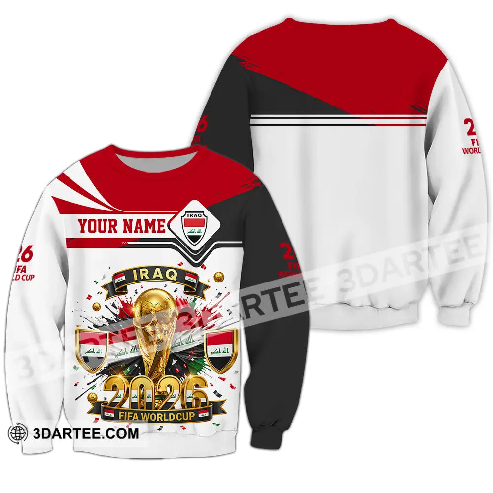 Unisex Shirt - Custom Iraq World Cup 2026 3D Shirt - Long Sleeve / S - T-shirt
