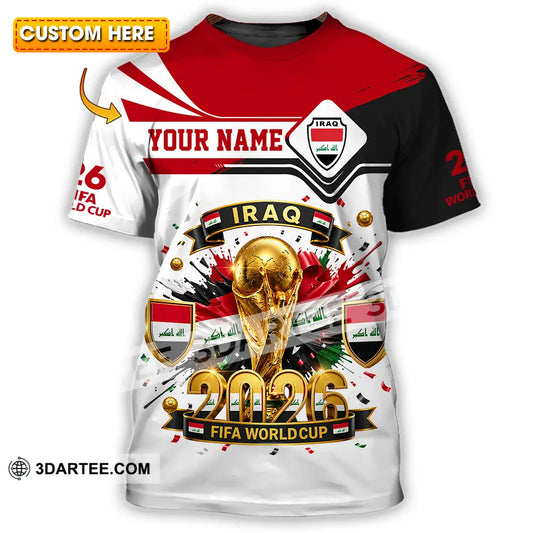 Unisex Shirt - Custom Iraq World Cup 2026 3D Shirt - T-shirt