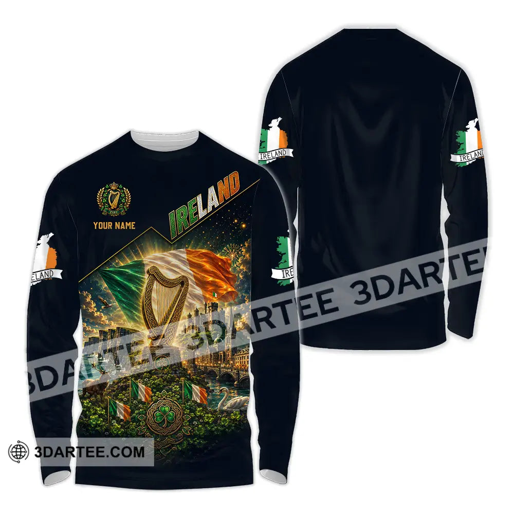Unisex Shirt - Custom Ireland Shirt - Long Sleeve Shirt / S - T-shirt