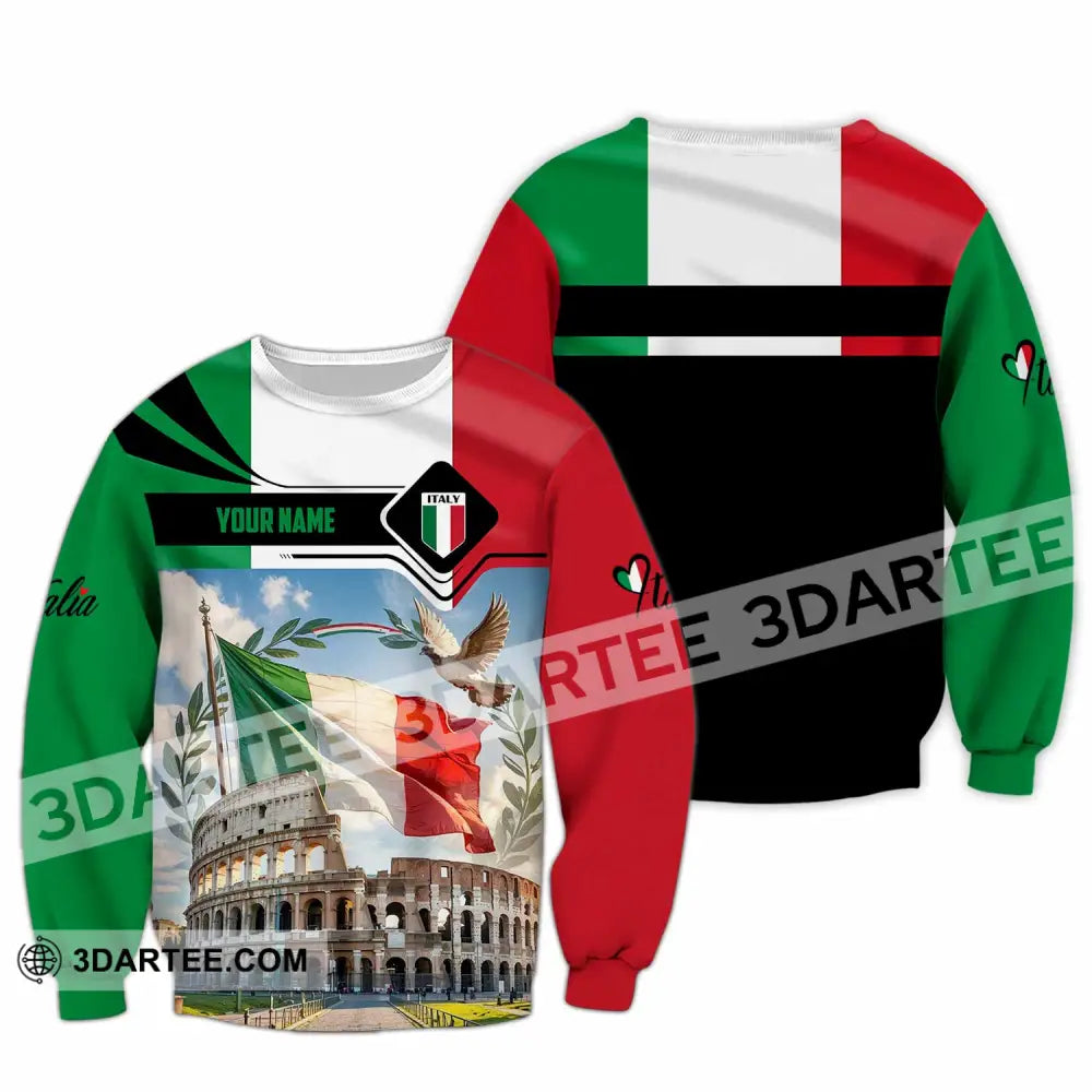 Unisex Shirt - Custom Italy 3D Shirt - Long Sleeve / S - T-shirt