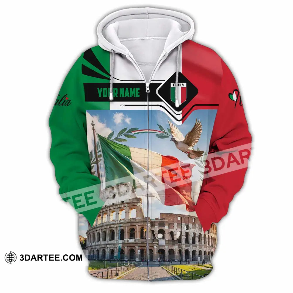 Unisex Shirt - Custom Italy 3D Shirt - Zipper Hoodie / S - T-shirt