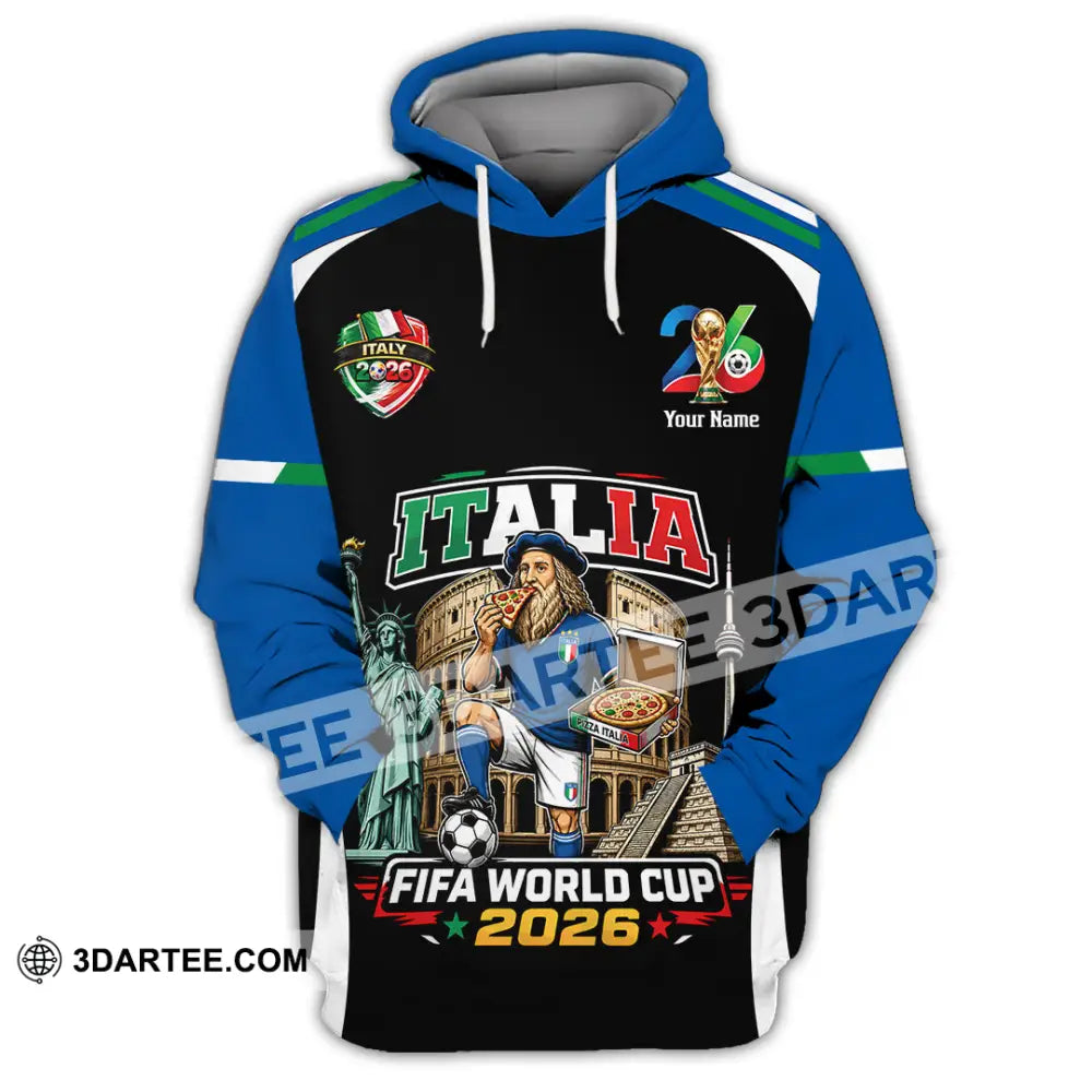 Unisex Shirt - Custom Italy World Cup 2026 Shirt - Hoodie / S - T-shirt