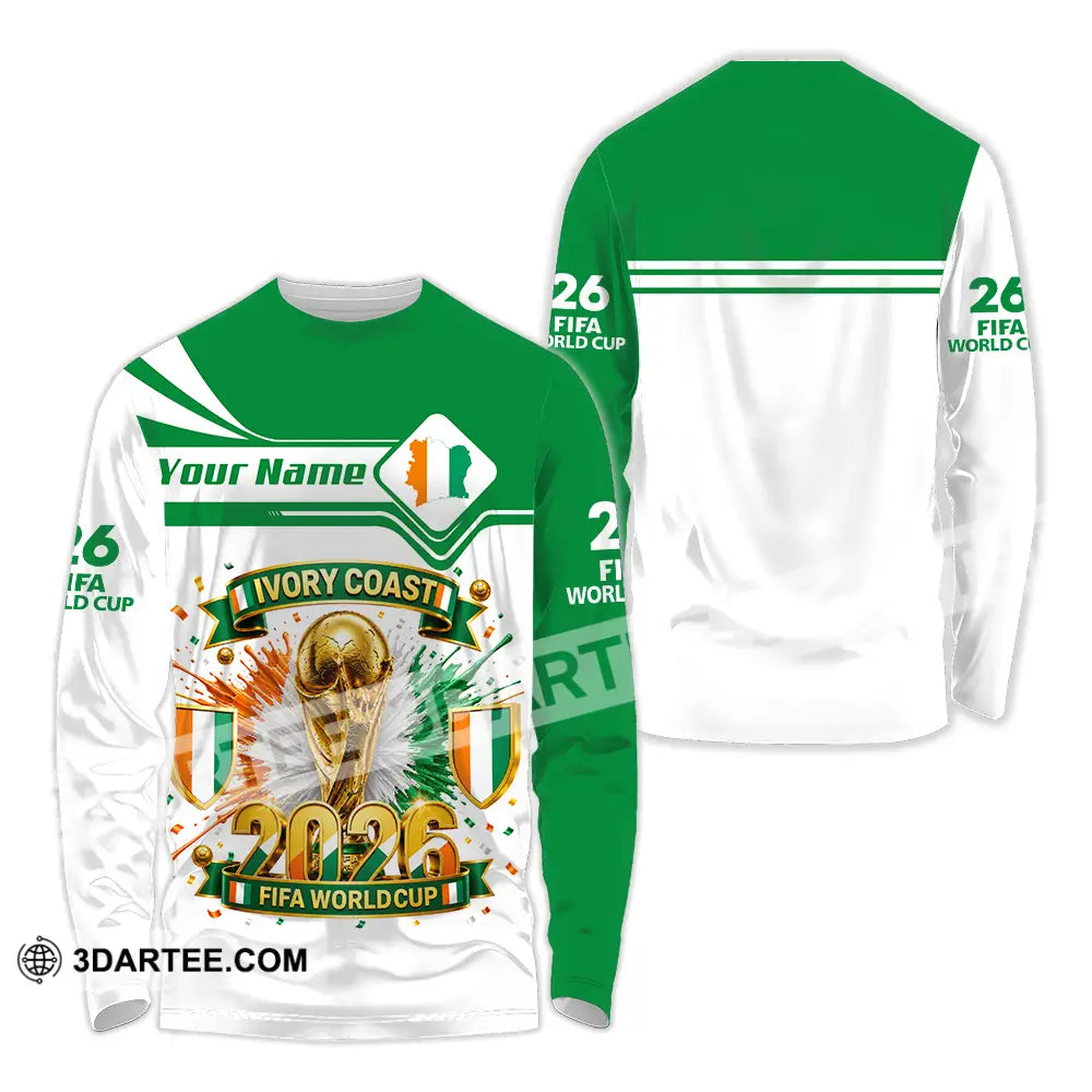 Unisex Shirt - Custom Ivory Coast World Cup 2026 Shirt - Long Sleeve Shirt / S - T-shirt
