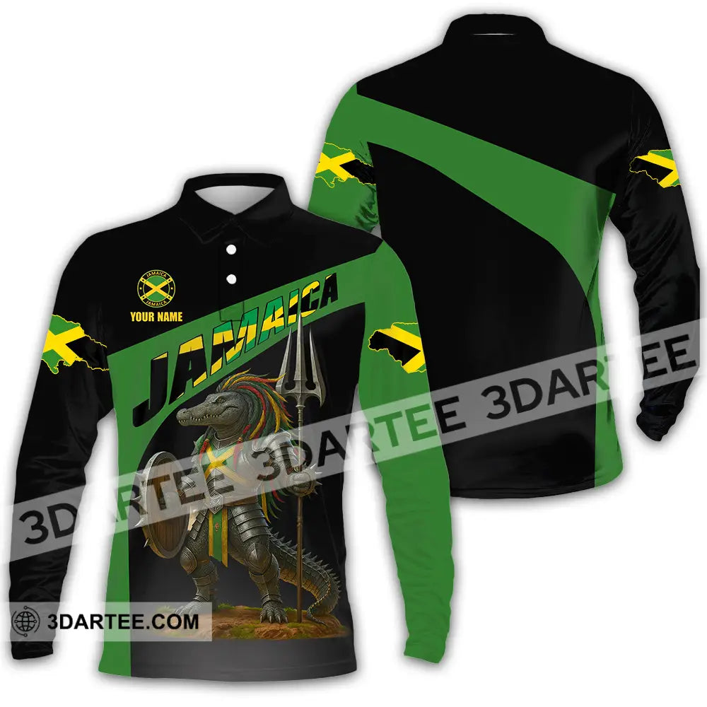 Unisex Shirt - Custom Jamaica Shirt Long Sleeve Polo / S T-shirt
