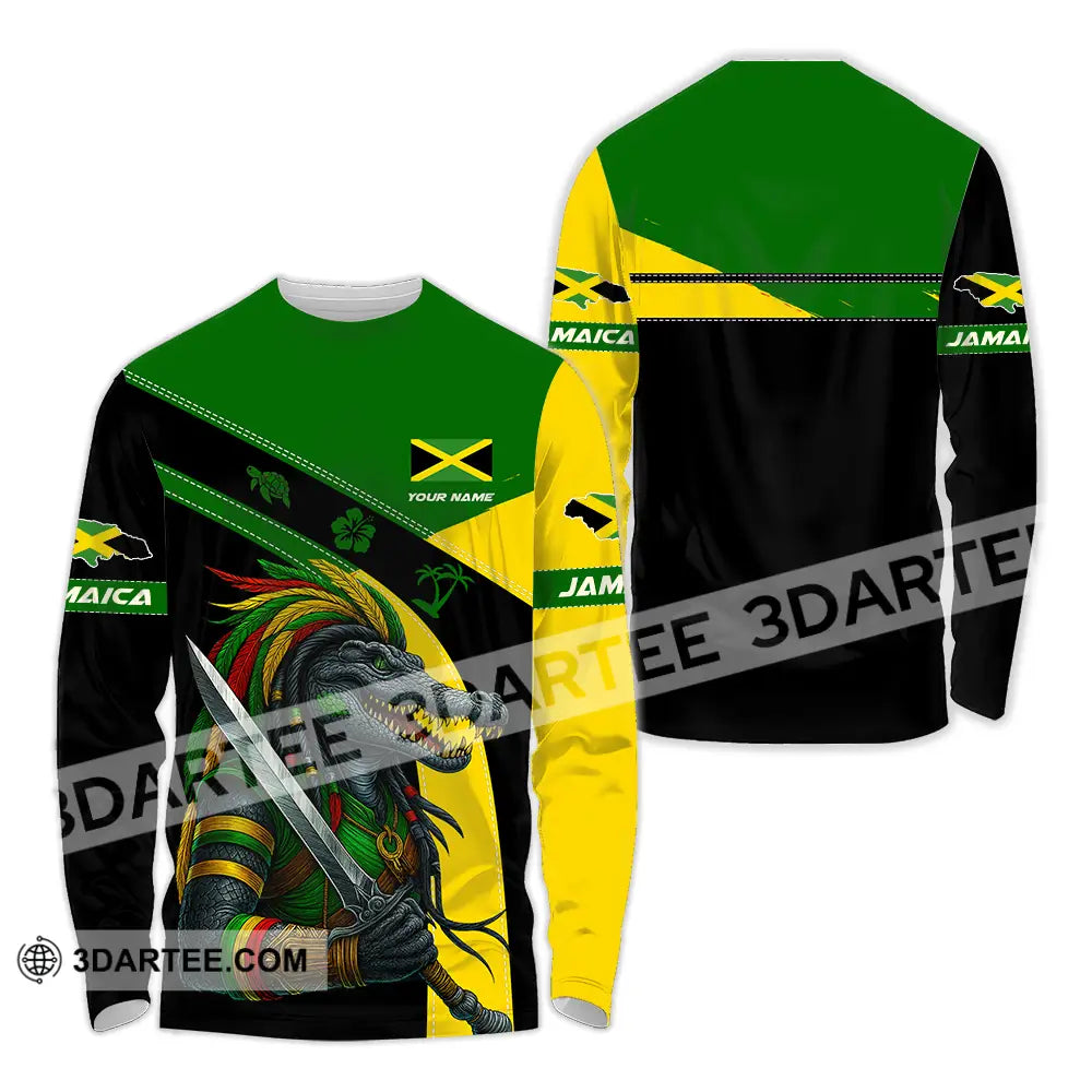 Unisex Shirt - Custom Jamaica Shirt Long Sleeve Shirt / S T-shirt