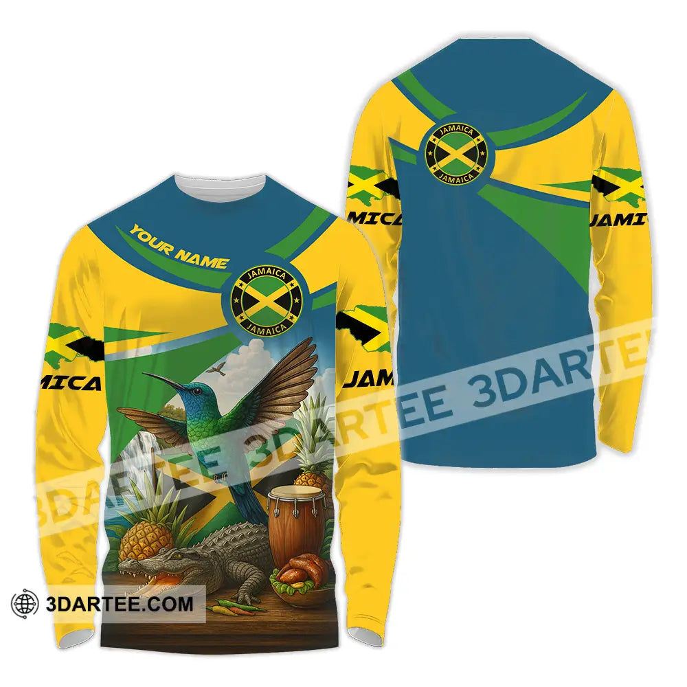Unisex Shirt - Custom Jamaica Shirt Long Sleeve Shirt / S T-shirt