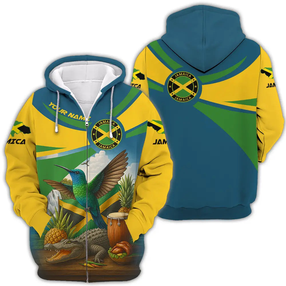 Unisex Shirt - Custom Jamaica Shirt Zipper Hoodie / S T-shirt