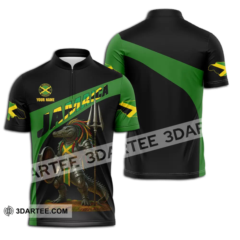 Unisex Shirt - Custom Jamaica Shirt Zipper Polo Shirt / S T-shirt