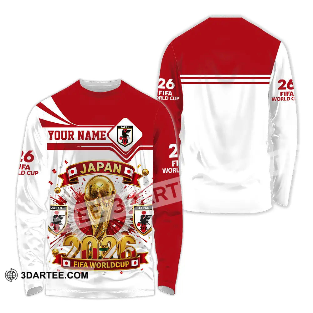 Unisex Shirt - Custom Japan World Cup 2026 3D Shirt - Long Sleeve Shirt / S - T-shirt