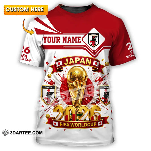 Unisex Shirt - Custom Japan World Cup 2026 3D Shirt - T-shirt