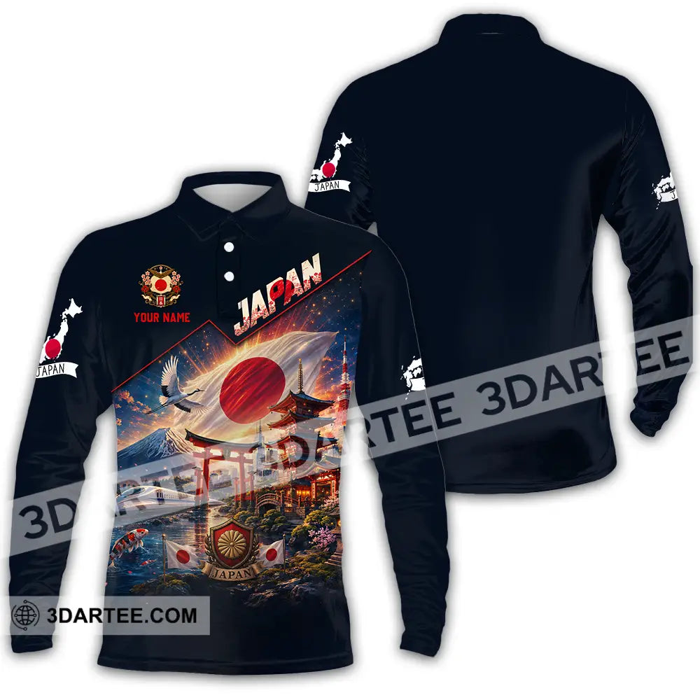 Unisex Shirt - Custom Japan Shirt - Long Sleeve Polo / S - T-shirt