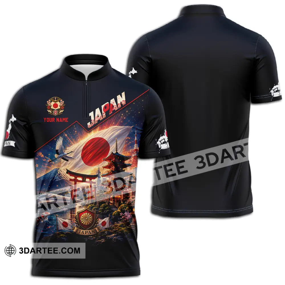 Unisex Shirt - Custom Japan Shirt - Zipper Polo Shirt / S - T-shirt