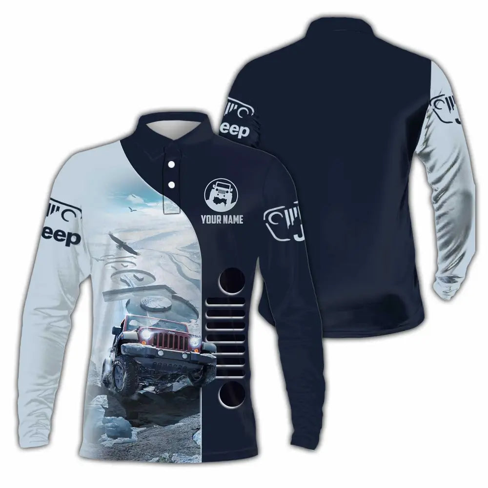 Unisex Shirt - Custom Jeep Car Sport Shirt Long Sleeve Polo / S T-shirt