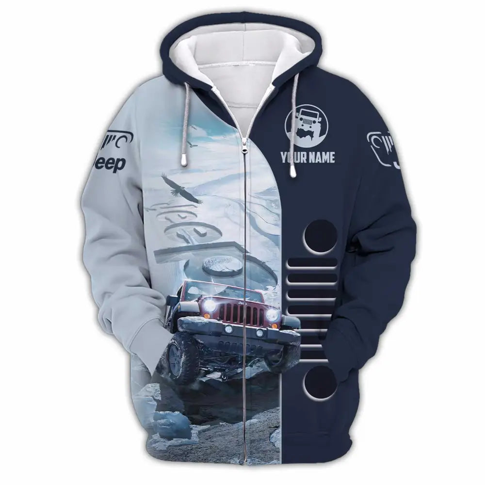 Unisex Shirt - Custom Jeep Car Sport Shirt Zipper Hoodie / S T-shirt