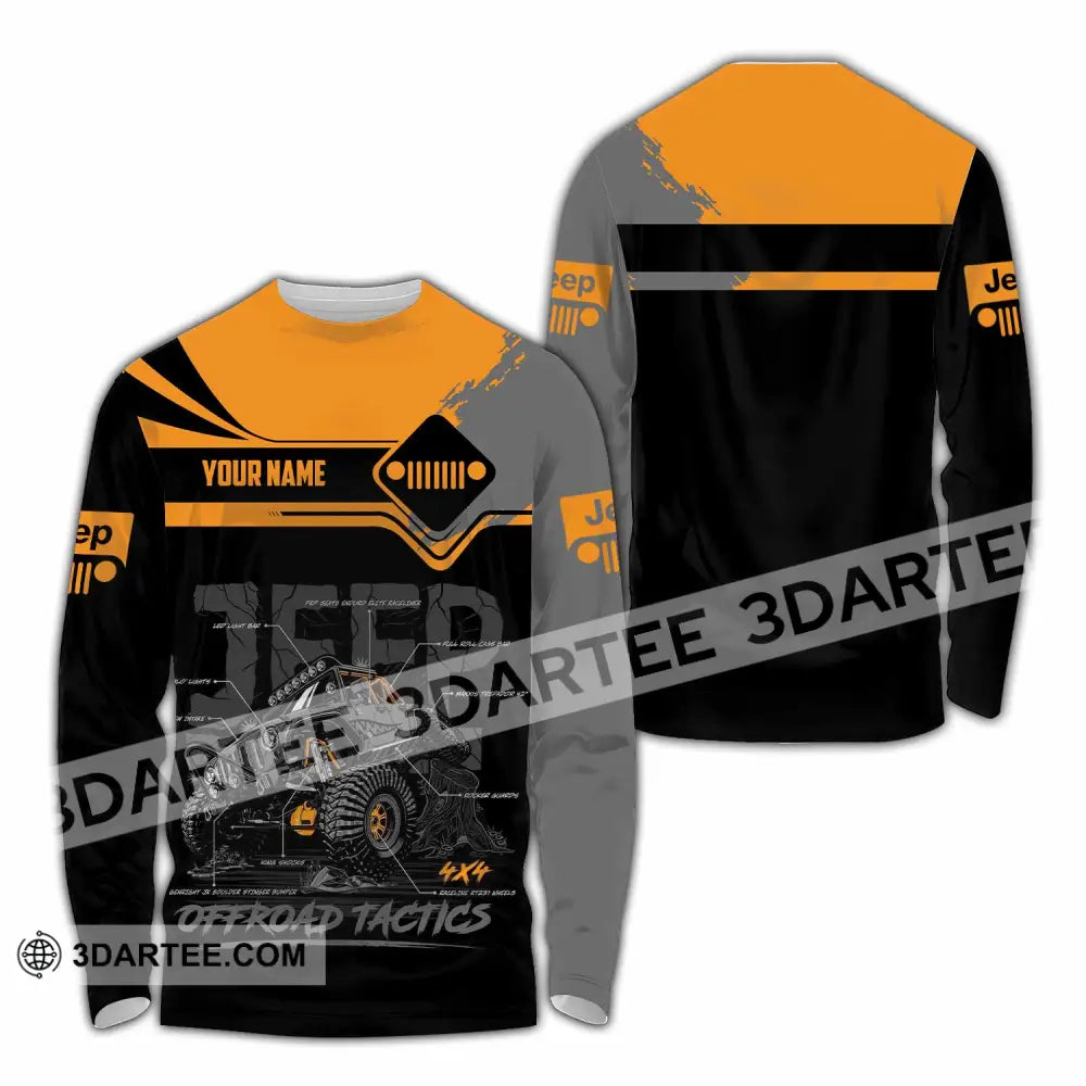 Unisex Shirt - Custom Jeep Offroad Tactics 3D Shirt Long Sleeve Shirt / S T-shirt