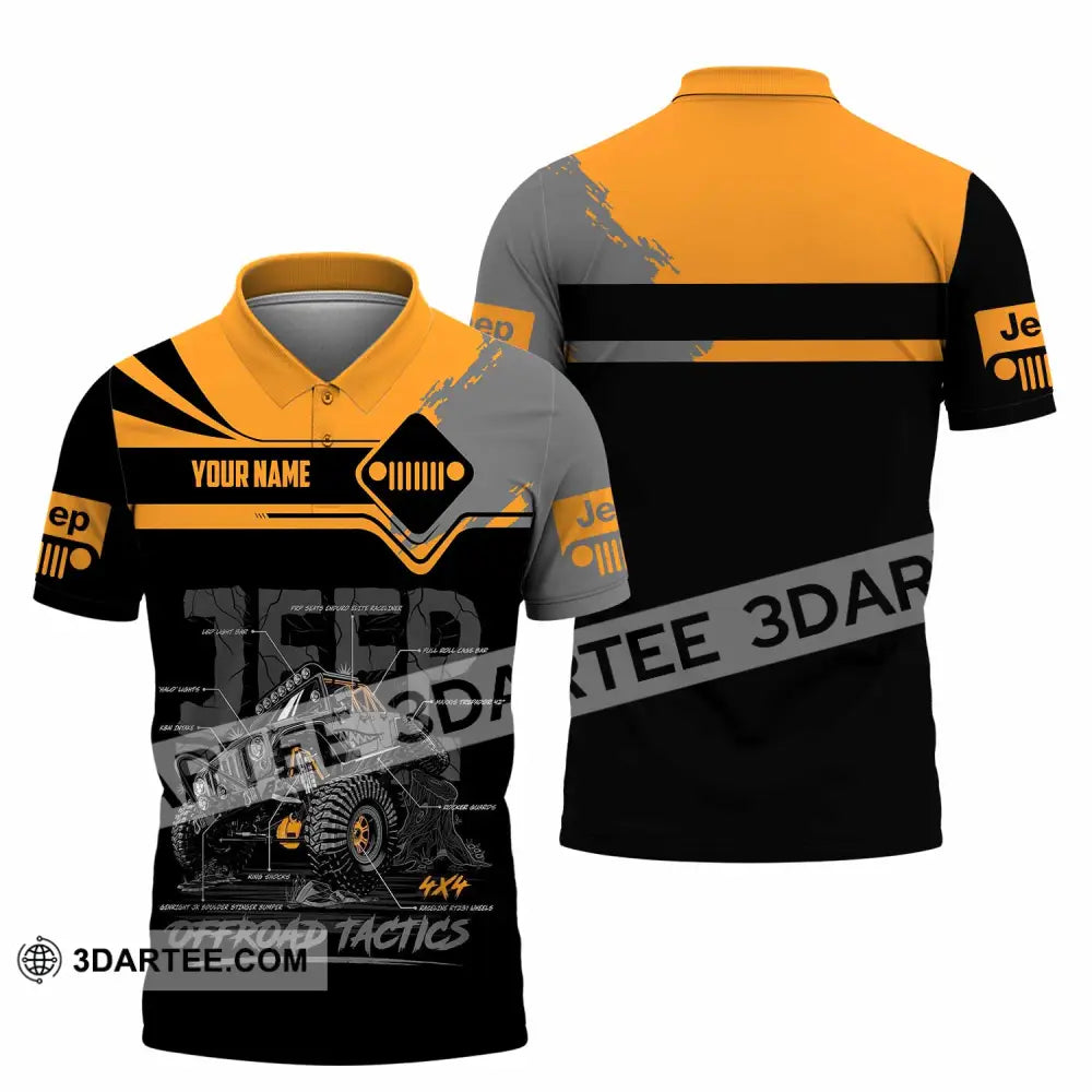 Unisex Shirt - Custom Jeep Offroad Tactics 3D Shirt Polo Shirt / S T-shirt