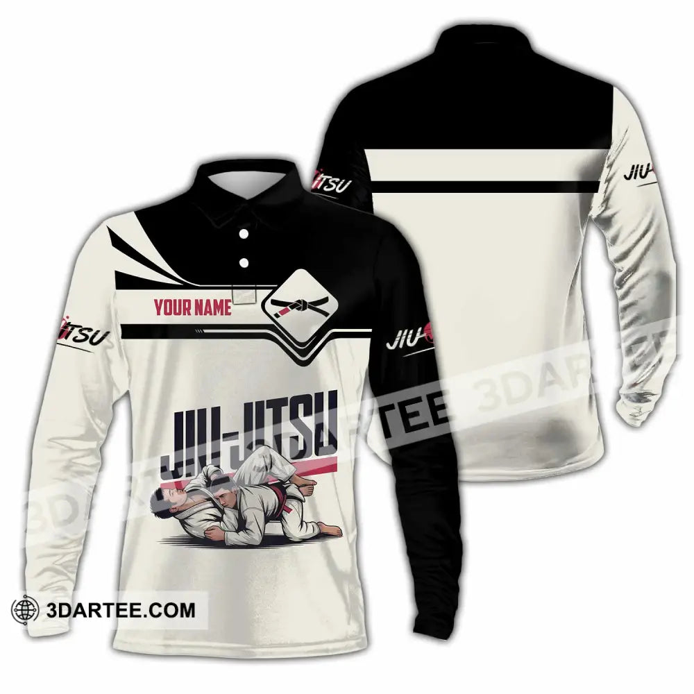 Unisex Shirt - Custom Jiu Jitsu 3D Shirt - Long Sleeve Polo / S - T-shirt