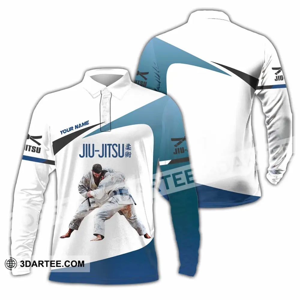 Unisex Shirt - Custom Jiu Jitsu 3D Shirt Long Sleeve Polo / S T-shirt