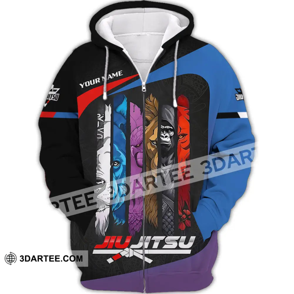 Unisex Shirt - Custom Jiu Jitsu 3D Shirt Zipper Hoodie / S T-shirt