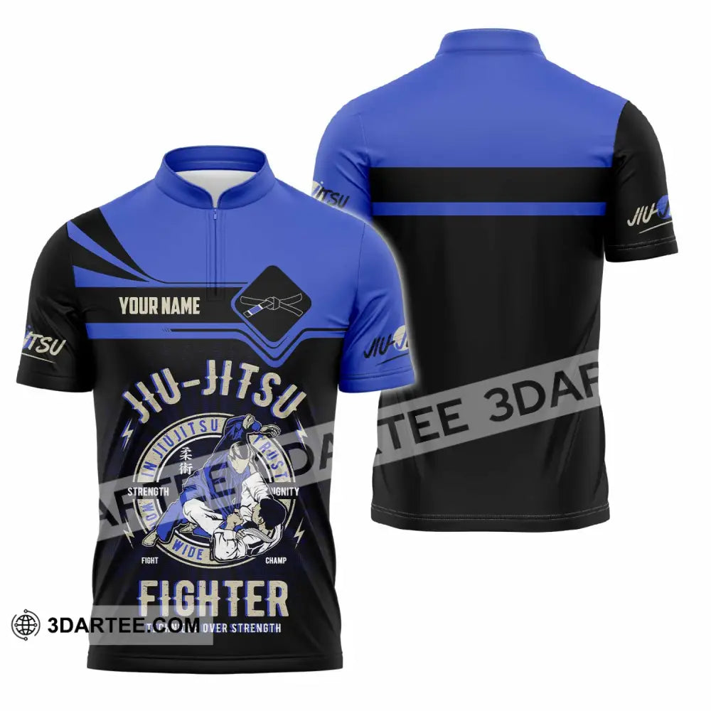 Unisex Shirt - Custom Jiu Jitsu 3D Shirt - Zipper Polo Shirt / S - T-shirt