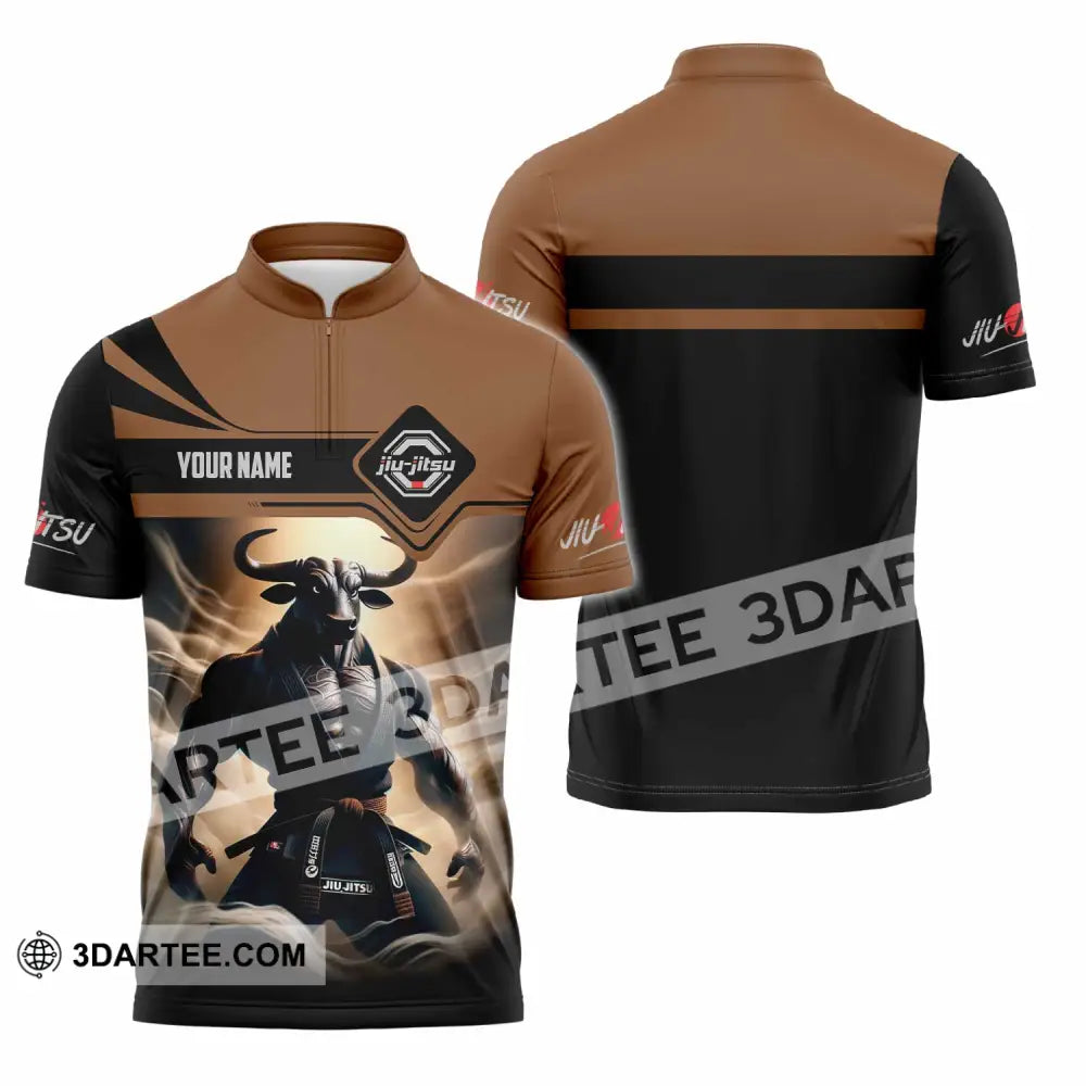 Unisex Shirt - Custom Jiu Jitsu 3D Shirt Zipper Polo Shirt / S T-shirt