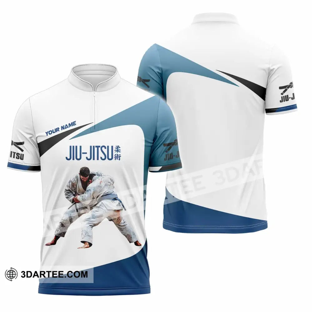 Unisex Shirt - Custom Jiu Jitsu 3D Shirt Zipper Polo Shirt / S T-shirt