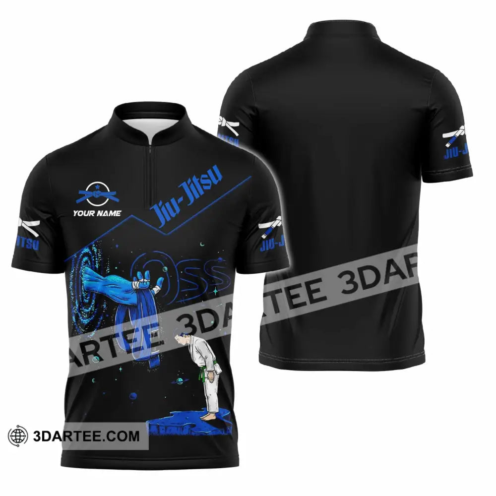 Unisex Shirt - Custom Jiu Jitsu 3D Shirt Zipper Polo Shirt / S T-shirt