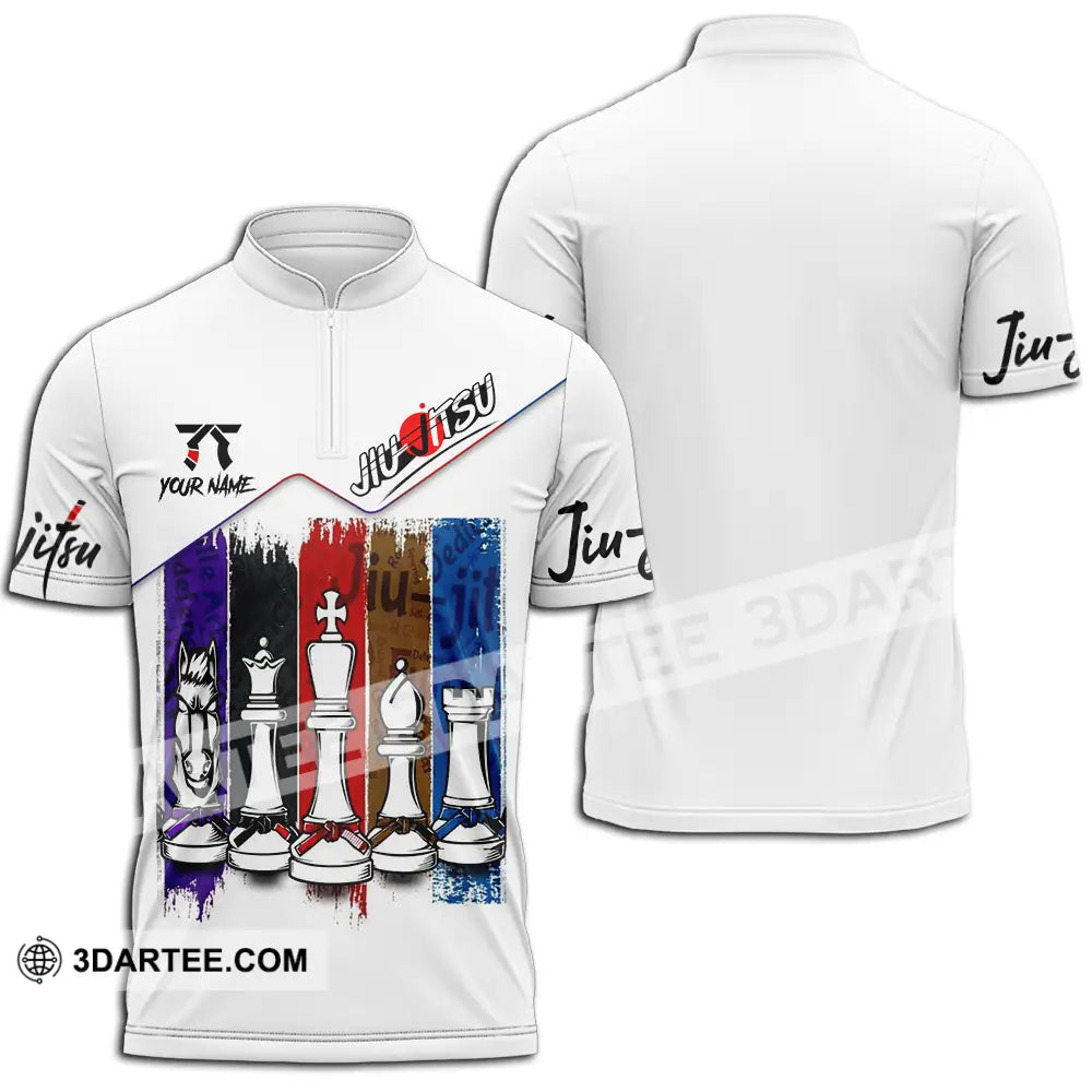 Unisex Shirt - Custom Jiu Jitsu 3D Shirt Zipper Polo Shirt / S T-shirt