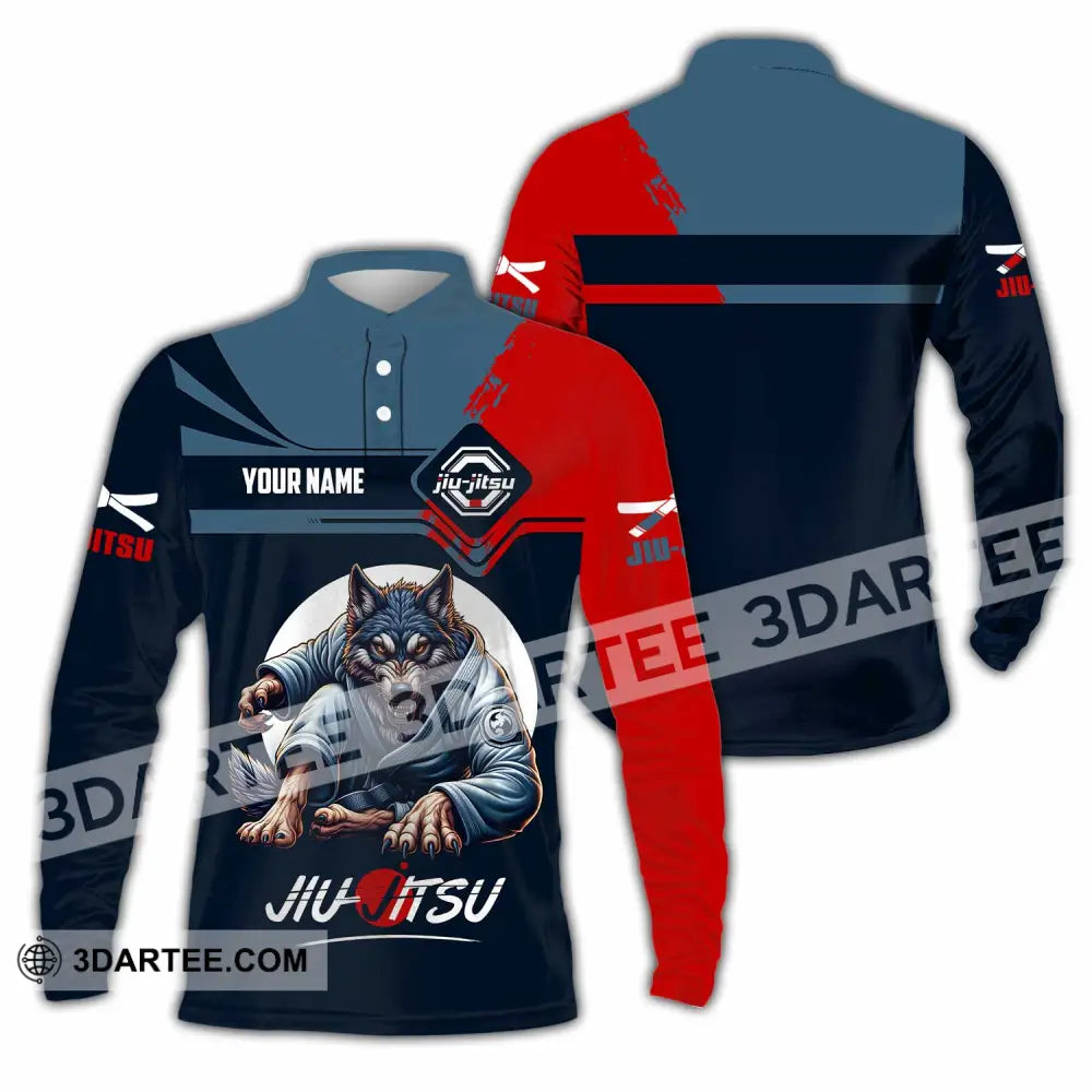 Unisex Shirt - Custom Jiu Jitsu Shirt Long Sleeve Polo / S T-shirt