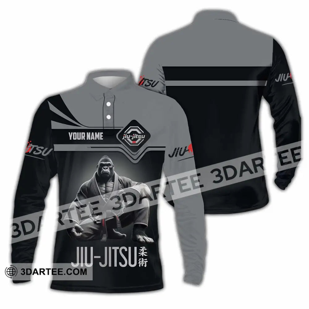 Unisex Shirt - Custom Jiu Jitsu Sport Shirt Long Sleeve Polo / S T-shirt