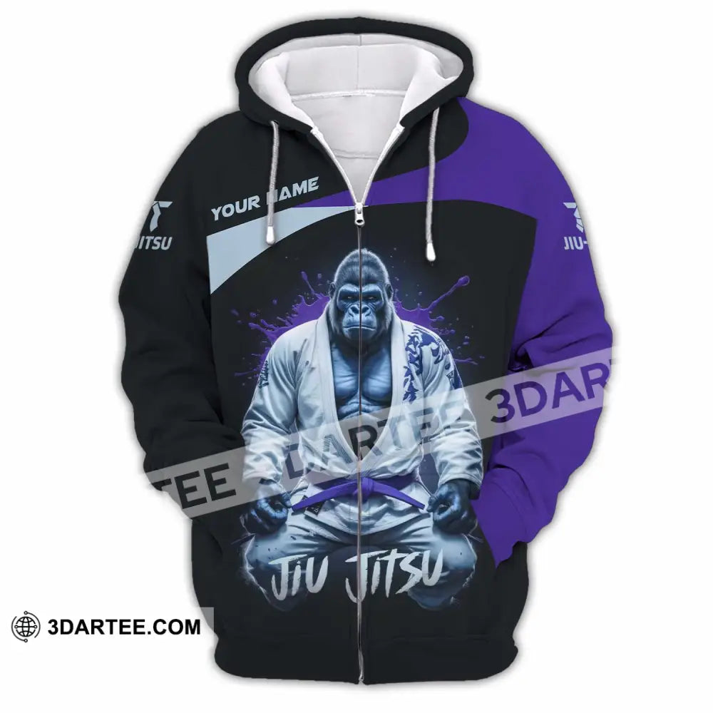 Unisex Shirt - Custom Jiu Jitsu Shirt Zipper Hoodie / S T-shirt