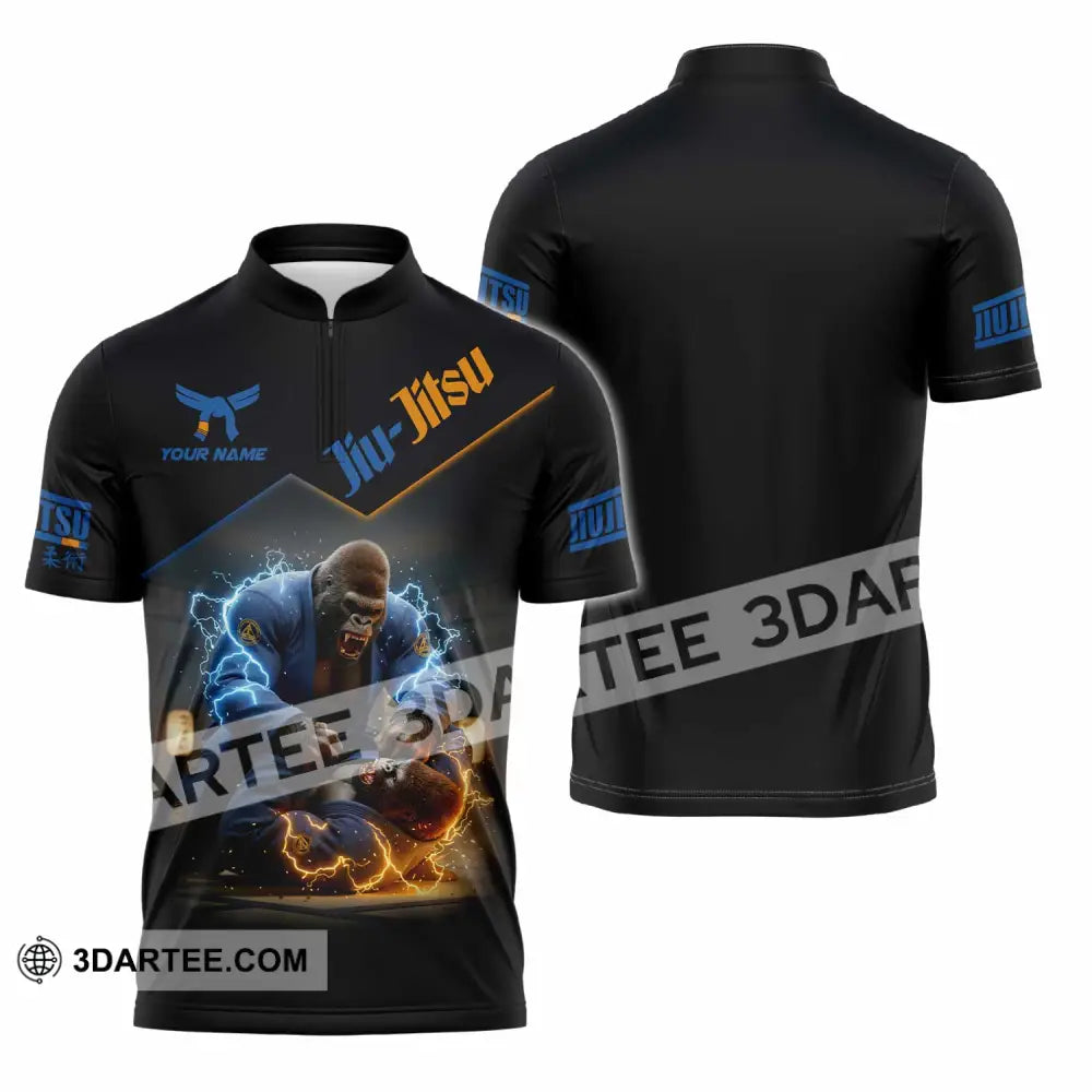 Unisex Shirt - Custom Jiu Jitsu Shirt Zipper Polo Shirt / S T-shirt