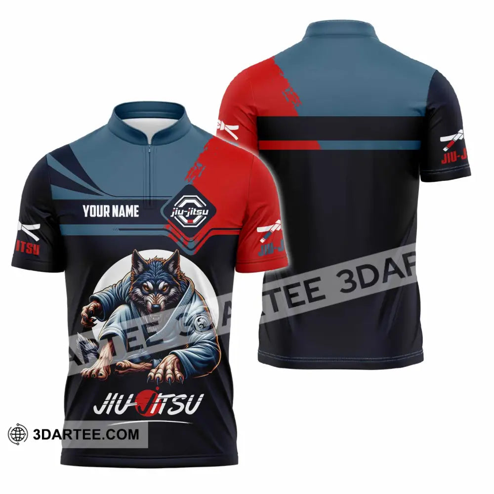 Unisex Shirt - Custom Jiu Jitsu Shirt Zipper Polo Shirt / S T-shirt